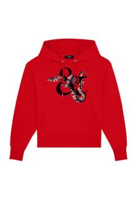 PAPROCKI&BRZOZOWSKI - Czerwona bluza z wężem. Kolor: czerwony. Materiał: materiał. Wzór: nadruk #3