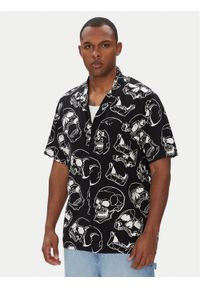 DC Koszula ADYWT03115 Czarny Regular Fit. Kolor: czarny. Materiał: wiskoza