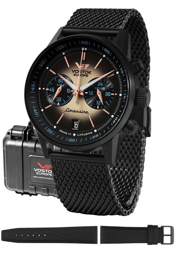 Zegarek męski Vostok Europe VK64-560C691-SET czarny. Kolor: czarny