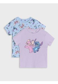 Sinsay - Koszulka 2 pack Stitch - fioletowy. Kolor: fioletowy #1