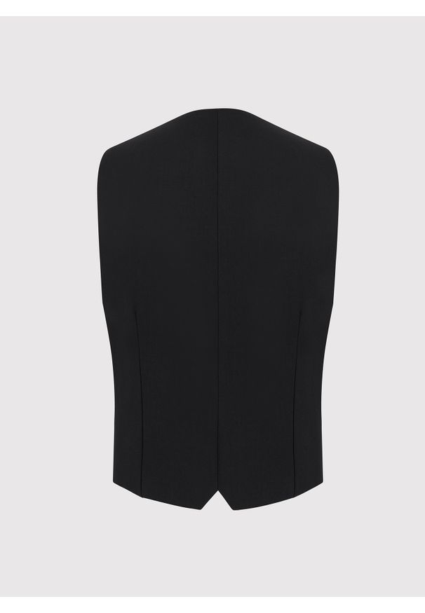 Pako Lorente - PAKO LORENTE – Czarna dwurzędowa kamizelka męska. Okazja: na wesele, na ślub cywilny. Kolor: czarny. Styl: młodzieżowy, elegancki