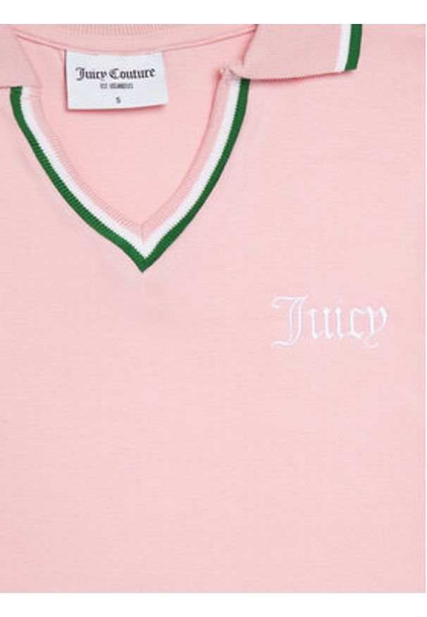 Juicy Couture Polo JCWCT225355 Różowy Regular Fit. Typ kołnierza: polo. Kolor: różowy