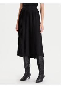 Calvin Klein Spódnica plisowana LV044D632G Czarny Regular Fit. Kolor: czarny. Materiał: syntetyk