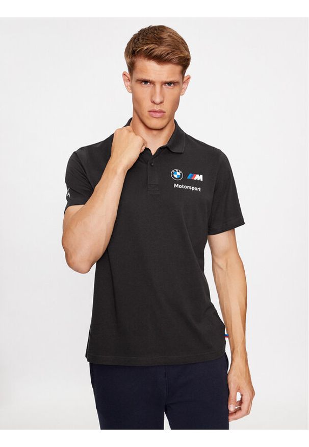 Puma Polo Bmw Mms Ess 621312 Czarny Regular Fit. Typ kołnierza: polo. Kolor: czarny. Materiał: bawełna