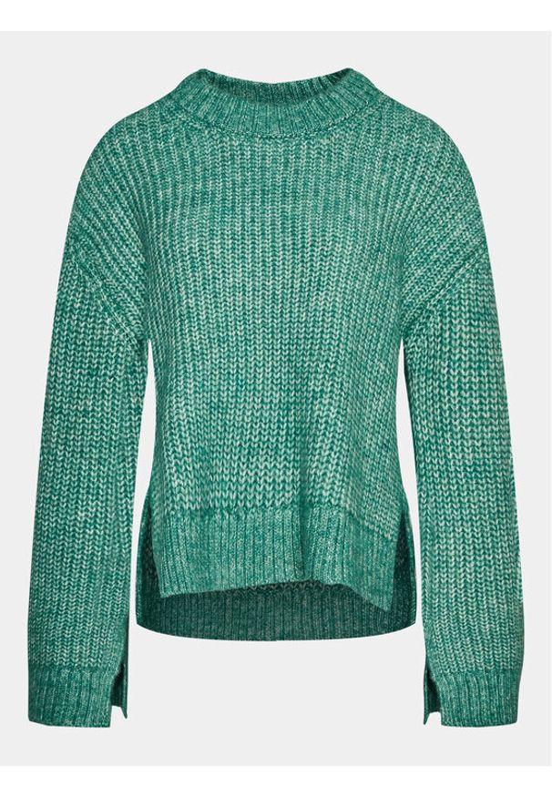 Gina Tricot Sweter 20776 Zielony Regular Fit. Kolor: zielony. Materiał: syntetyk