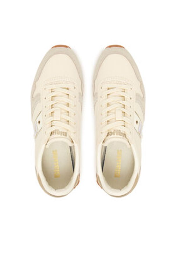 Blauer Sneakersy F5MILLEN03/LES Écru. Materiał: skóra
