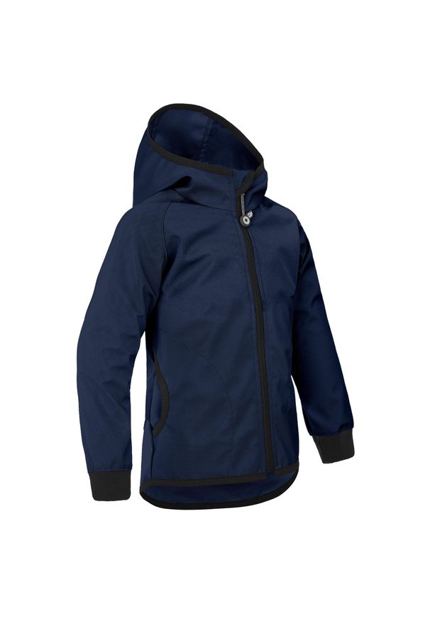 UNUO - Dziecięca kurtka softshell bez ocieplenia elastyczna Basic, Tm. Niebiesko-czarny. Kolor: niebieski. Materiał: softshell. Sezon: lato, jesień, wiosna