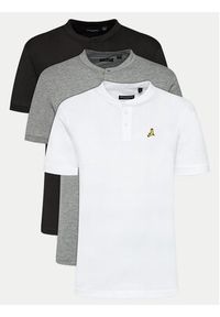 Brave Soul Komplet 3 koszulek polo MPS-568AKARI Kolorowy Straight Fit. Typ kołnierza: polo. Materiał: bawełna. Wzór: kolorowy #7