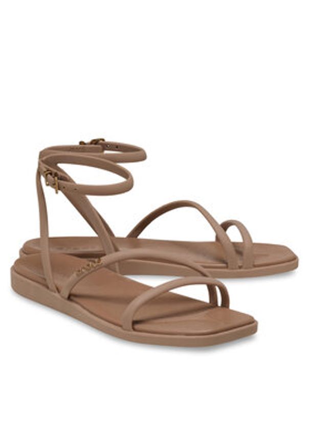 Crocs Sandały Miami Ankle Strap Sandal 212256 Brązowy. Kolor: brązowy