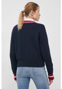TOMMY HILFIGER - Tommy Hilfiger kardigan bawełniany damski kolor granatowy lekki. Kolor: niebieski. Materiał: bawełna. Długość rękawa: długi rękaw. Długość: długie #4