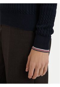 Beverly Hills Polo Club Sweter P-SS26W-M537390 Granatowy Regular Fit. Typ kołnierza: polo. Kolor: niebieski. Materiał: bawełna #5