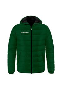 Kurtka Sportowa Givova Olanda 2XL - Lekka i Wodoodporna. Typ kołnierza: kaptur. Kolor: zielony. Materiał: puch. Sezon: wiosna, zima, jesień. Sport: turystyka piesza