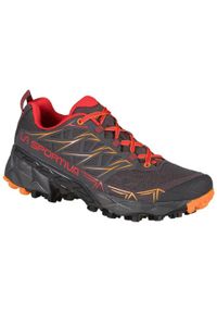LA SPORTIVA - Buty do biegania damskie La Sportiva La Akyra. Zapięcie: sznurówki. Kolor: szary, czerwony, wielokolorowy. Materiał: materiał, syntetyk. Szerokość cholewki: normalna #2