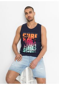 bonprix - Tank top (2 szt.), Slim Fit. Kolor: niebieski #1