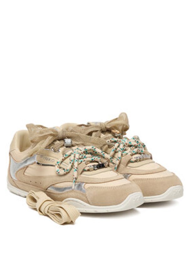 Pinko - PINKO Sneakersy Yulia 01 SS0185 P076 Beżowy. Kolor: beżowy. Materiał: materiał
