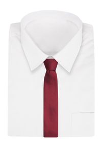 Krawat Alties (7 cm) - Czerwony, Drobna Faktura. Kolor: czerwony. Materiał: tkanina. Styl: elegancki, wizytowy