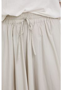 Sisley spódnica bawełniana kolor szary maxi rozkloszowana. Stan: podwyższony. Kolor: szary. Materiał: bawełna #5