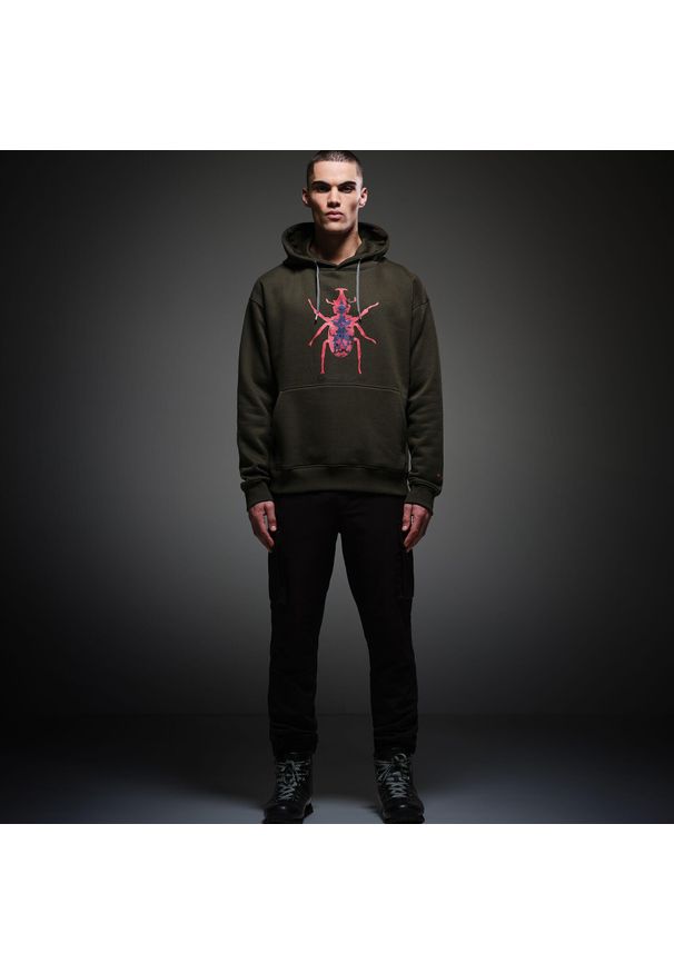 Miramas CLR Regatta męska turystyczna bluza z kapturem. Okazja: na spacer. Typ kołnierza: kaptur. Kolor: zielony. Materiał: polar. Styl: sportowy. Sport: turystyka piesza