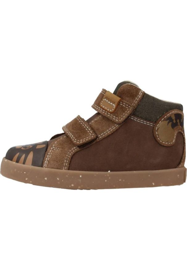 Geox - Buty GEOX B KILWI BOY Brązowy. Kolor: brązowy. Materiał: tkanina, skóra. Sport: turystyka piesza