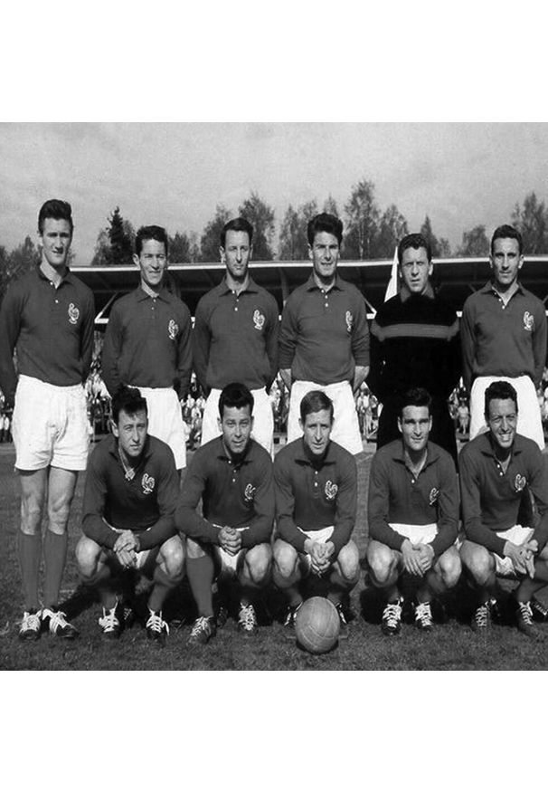 COPA FOOTBALL - Koszulka retro piłkarska dla dorosłych - Francja 1950 - Niebieska. Kolor: niebieski. Sport: piłka nożna