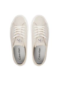 Calvin Klein Sneakersy Vulc Flatf Laceup Suede HW0HW03088 Beżowy. Kolor: beżowy. Materiał: zamsz, skóra #6