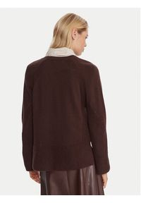 Marella Sweter Alaska 2525366102 Brązowy Regular Fit. Kolor: brązowy. Materiał: wełna #5