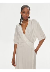 Pinko - PINKO Sukienka codzienna Macbeth 103561 A1WV Beżowy Relaxed Fit. Okazja: na co dzień. Kolor: beżowy. Materiał: wiskoza. Typ sukienki: proste. Styl: casual #4