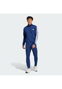 Adidas - Dres Sportswear Basic 3-Stripes Tricot. Kolor: niebieski. Materiał: dresówka