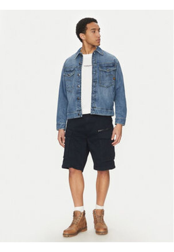 G-Star RAW - G-Star Raw Szorty materiałowe Rovic Zip D08566-5126 990 Czarny Relaxed Fit. Kolor: czarny. Materiał: bawełna