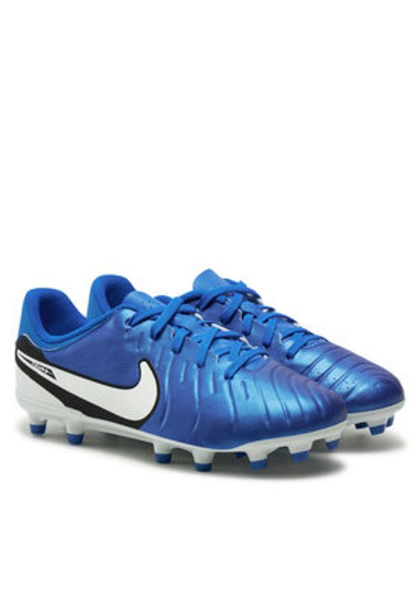 Nike Buty do piłki nożnej Jr Legend 10 Academy FG/MG DV4348 400 Niebieski. Kolor: niebieski. Materiał: skóra