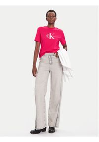 Calvin Klein Jeans T-Shirt Hero Classic LV047B865G Różowy Regular Fit. Kolor: różowy. Materiał: bawełna #3