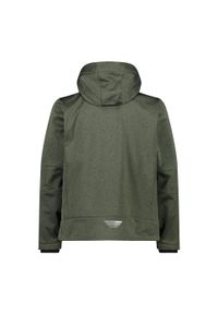 Kurtka męska turystyczna CMP M. Typ kołnierza: kaptur. Kolor: zielony. Materiał: softshell. Sport: turystyka piesza #2
