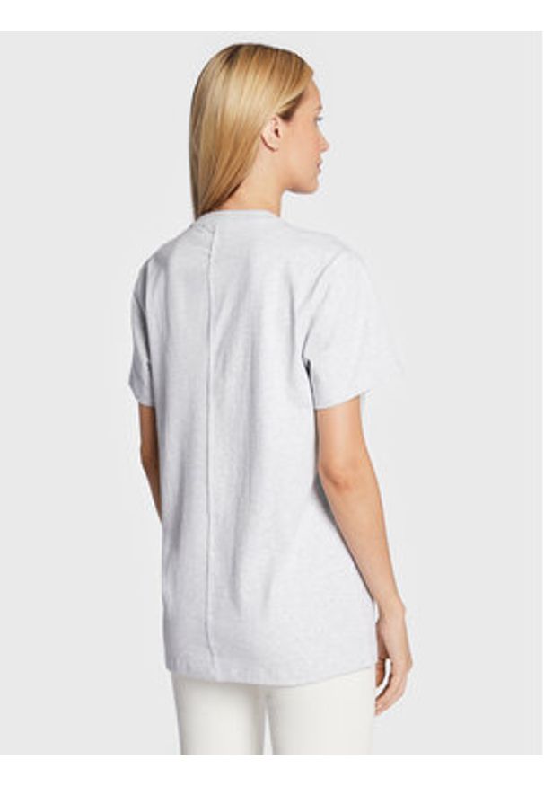 Adidas - adidas T-Shirt Loungewear HL9133 Szary Loose Fit. Kolor: szary. Materiał: bawełna
