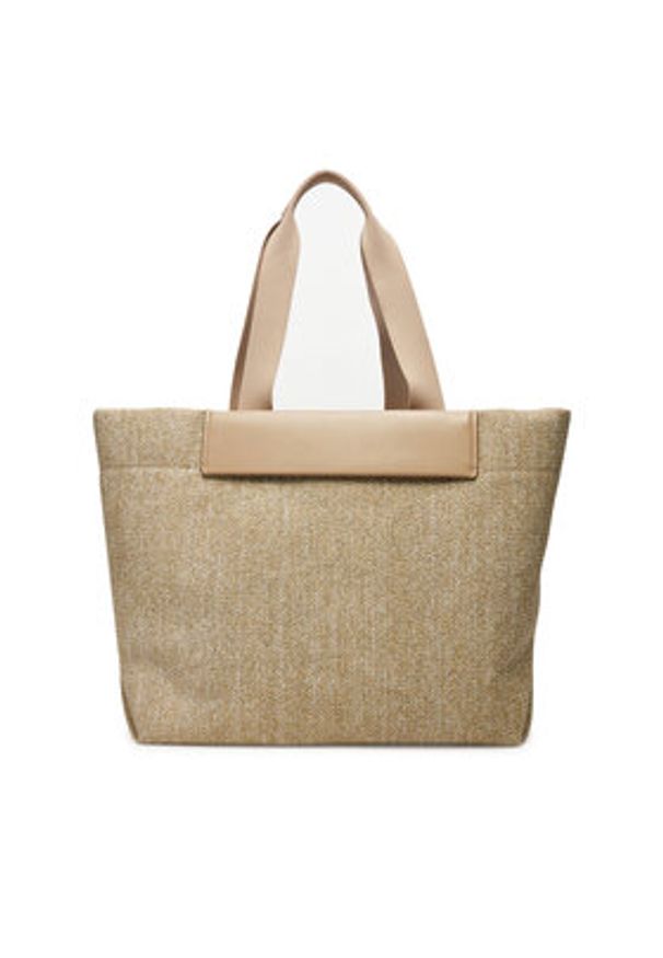 Calvin Klein Torebka Ck Raffia Large Shopper K60K613025 Beżowy. Kolor: beżowy