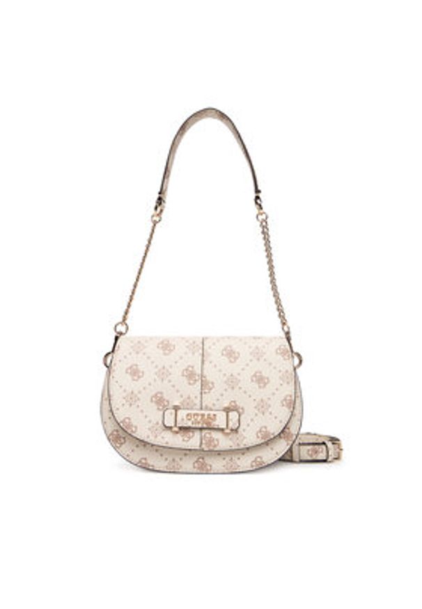 Guess Torebka Carrie Logo HWGP98 98200 Écru. Kolor: kremowy. Materiał: skórzane