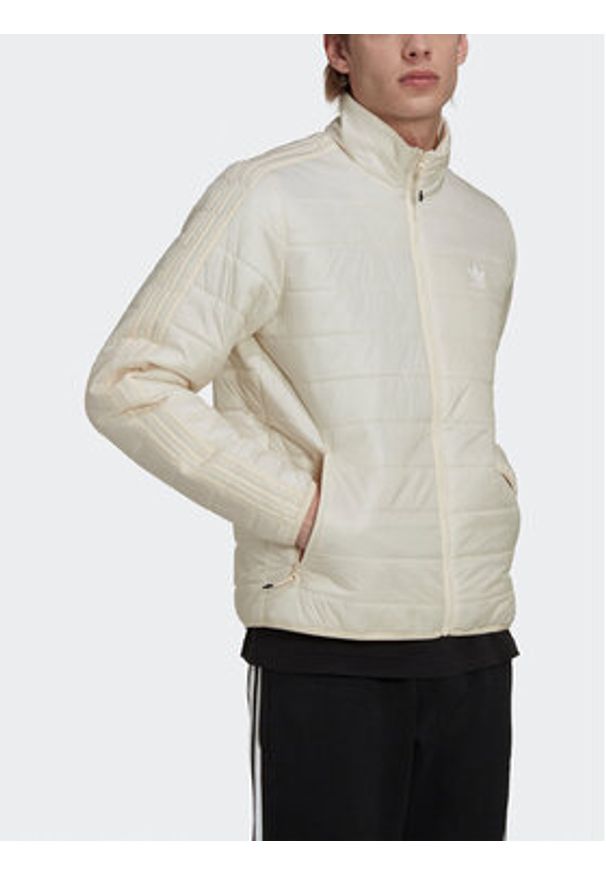 Adidas - adidas Kurtka przejściowa Padded Stand Collar HL9214 Beżowy Standard Fit. Kolor: beżowy. Materiał: syntetyk