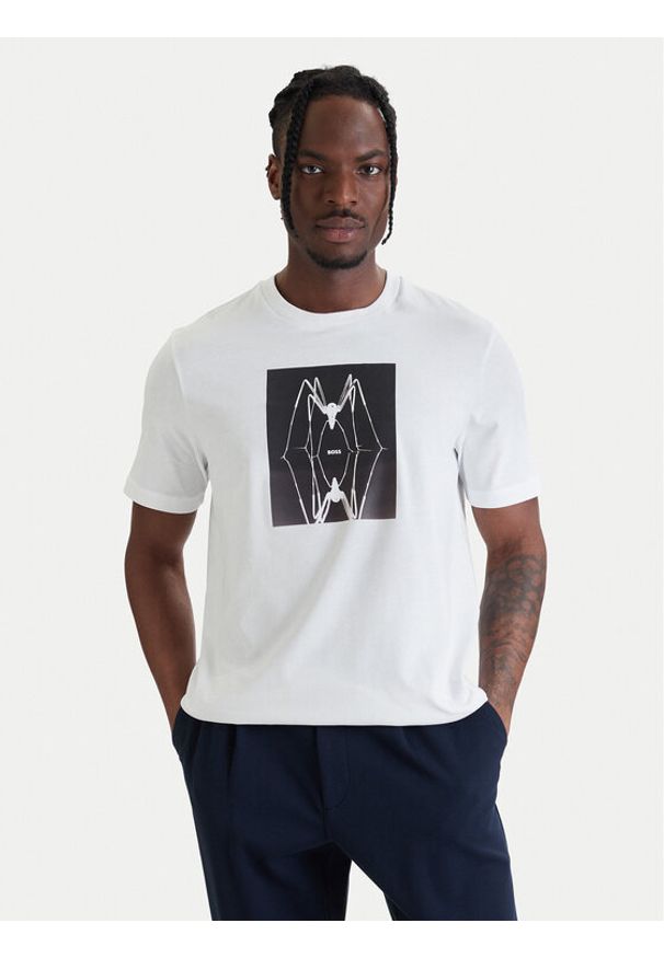 BOSS T-Shirt Creature 50561861 Biały Regular Fit. Kolor: biały. Materiał: bawełna