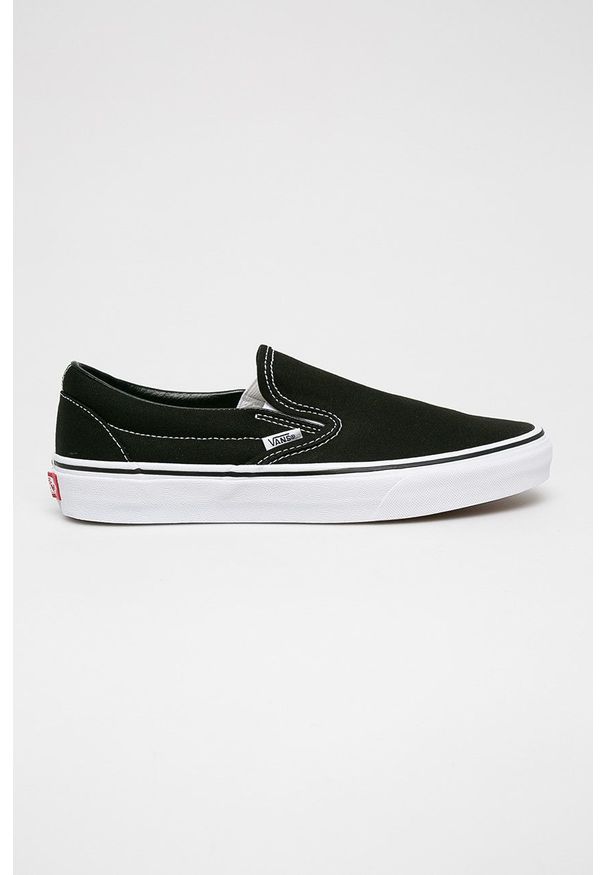 Vans - Tenisówki CLASSIC SLIP-ON. Zapięcie: bez zapięcia. Kolor: czarny. Materiał: skóra, guma. Szerokość cholewki: normalna. Wzór: aplikacja