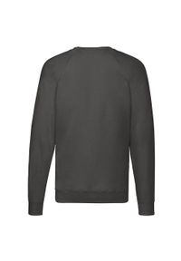 FRUIT OF THE LOOM - Lekka Raglanowa Bluza Unisex Dla Dorosłych. Kolor: szary. Długość rękawa: raglanowy rękaw