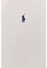 Polo Ralph Lauren bluza. Typ kołnierza: polo. Kolor: biały. Materiał: dzianina. Wzór: aplikacja #3