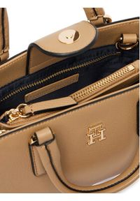 TOMMY HILFIGER - Tommy Hilfiger Torebka Th Daily Mini Tote AW0AW18379 Brązowy. Kolor: brązowy. Materiał: skórzane #3