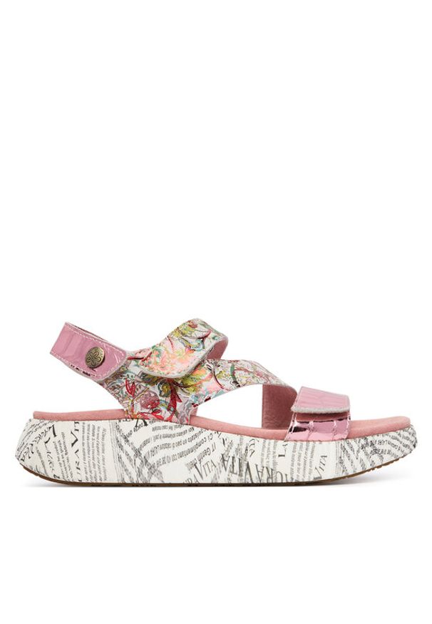 Laura Vita Sandały Nikito 19 Różowy. Kolor: różowy. Materiał: skóra