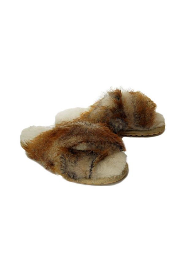 EMU Australia - EMU AUSTRALIA W12378 MAYBERRY LAVA chestnut, kapcie damskie. Kolor: brązowy. Materiał: skóra, wełna