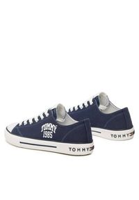 TOMMY HILFIGER - Tommy Hilfiger Trampki Varisty Low Cut Lace-Up Sneaker T3X9-32833-0890 S Granatowy. Kolor: niebieski. Materiał: materiał #3