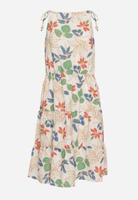 Born2be - Jasnobeżowa Sukienka Mennotia. Okazja: na imprezę, na co dzień. Kolor: beżowy. Długość rękawa: na ramiączkach. Typ sukienki: proste. Styl: elegancki, casual #5