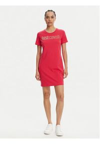 Just Cavalli Sukienka codzienna 78PAOE15 Różowy Regular Fit. Okazja: na co dzień. Kolor: różowy. Materiał: bawełna. Typ sukienki: proste. Styl: casual #3