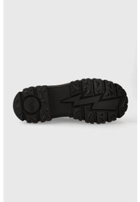 Buffalo mokasyny Aspha Loafer damskie kolor czarny na platformie 1622300. Nosek buta: okrągły. Kolor: czarny. Materiał: guma. Obcas: na platformie #4
