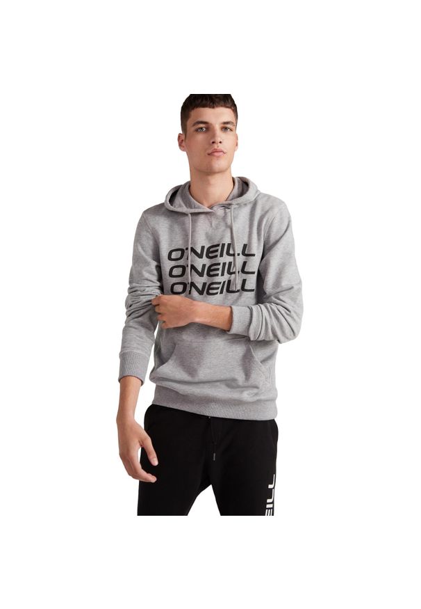 Bluza z kapturem męskie O'Neill Triple Stack. Typ kołnierza: kaptur. Kolor: szary. Materiał: bawełna, materiał