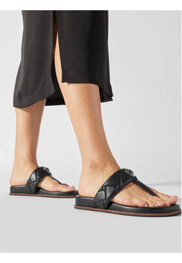 Kurt Geiger Japonki Kensington T-Bar Chunky 9819900109 Czarny. Kolor: czarny. Materiał: skóra