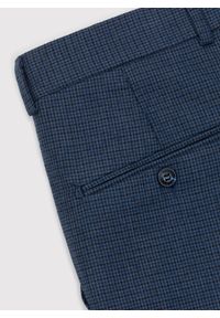 Pako Lorente - PAKO LORENTE – Granatowe spodnie garniturowe w pepitkę. Kolor: niebieski. Materiał: poliester, wiskoza, elastan #5